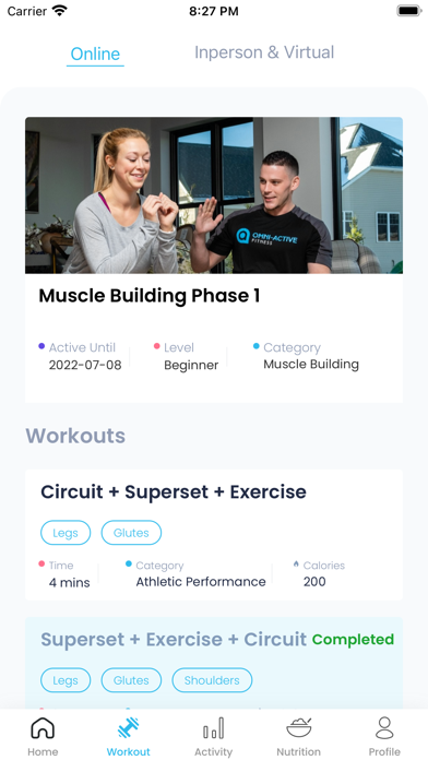 Omni-Active Fitness Screenshot