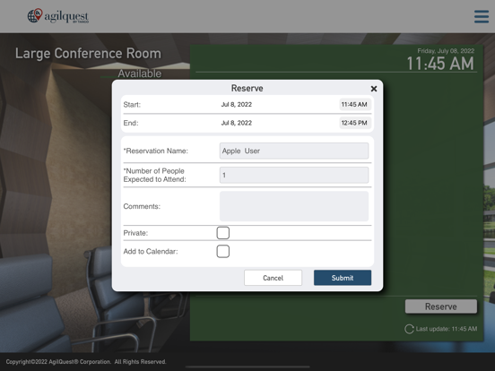 Screenshot #5 pour Tango Reserve Room Panel