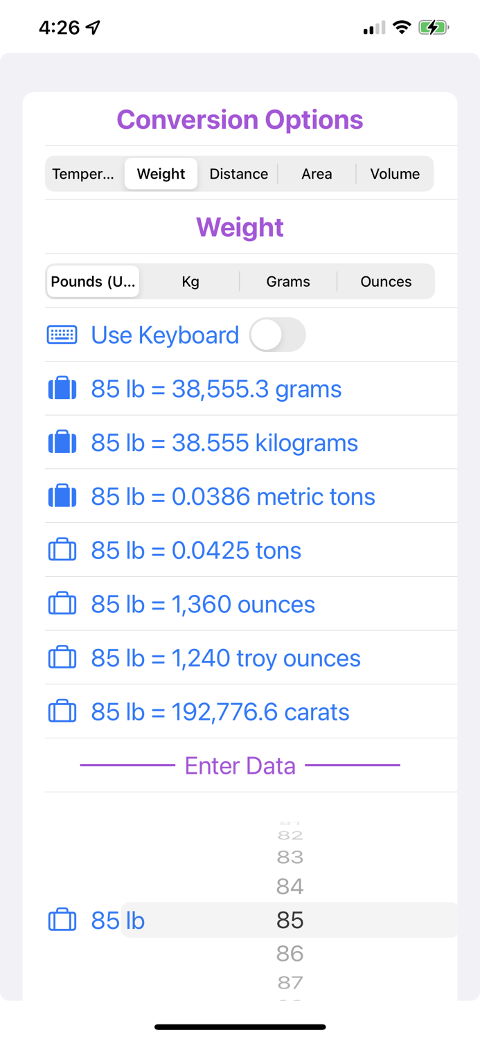 EZ Weights and Measures