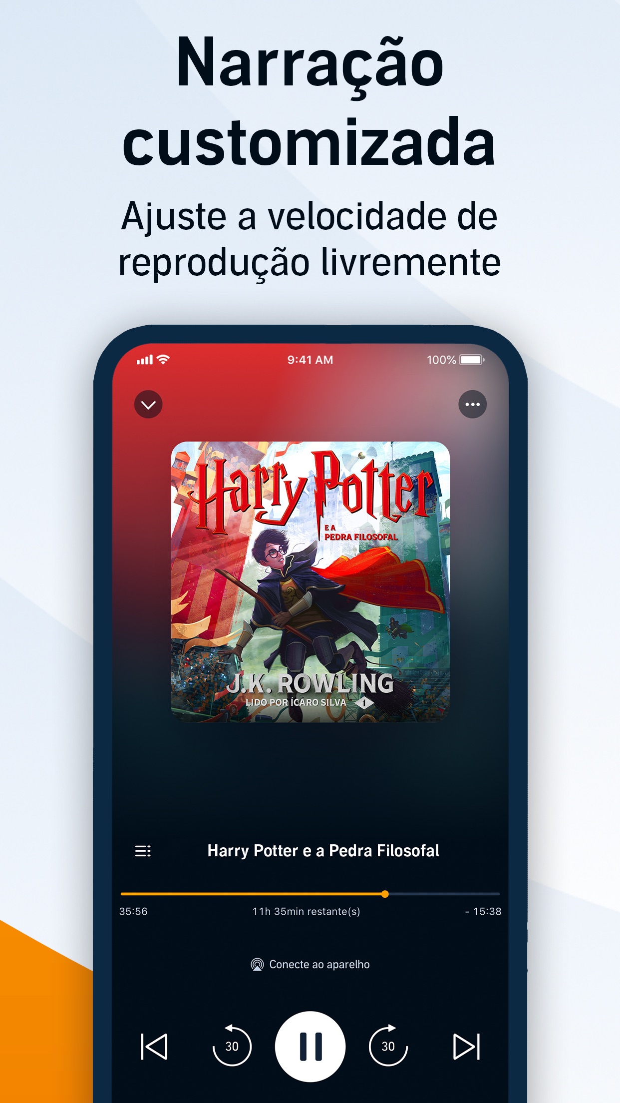 Screenshot do app Audible: Ouça Audiolivros