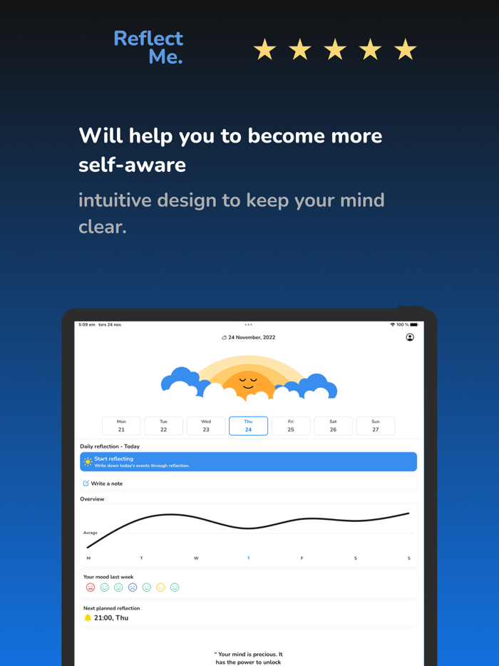 ReflectMe Health and Goals