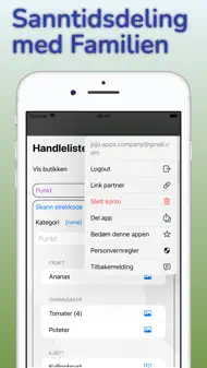 Delt Handleliste og Pantry iphone bilder 2