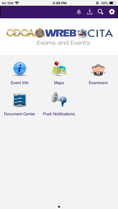 CDCA-WREB-CITA Exams & Events Screenshot