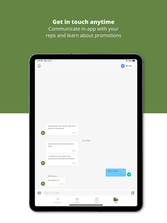 REEL Produce iPad screenshot 4 - Food & Drink app