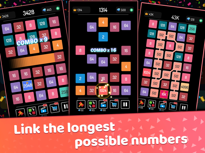 Merge number Math game puzzle