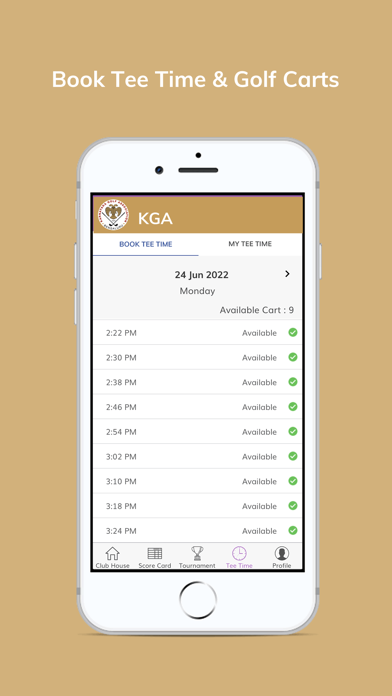 KGA Golf App Screenshot