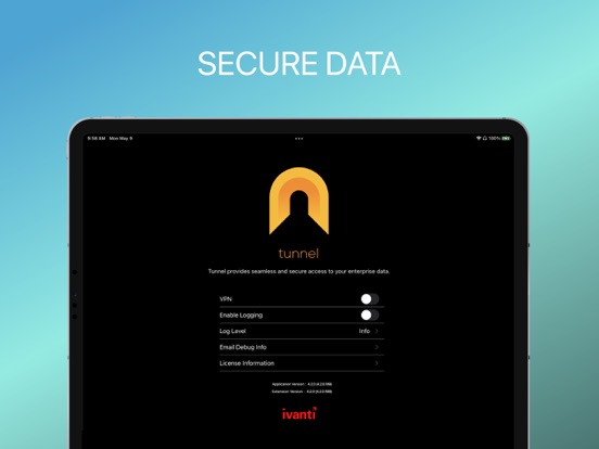 Ivanti Tunnel™ iPad app afbeelding 1