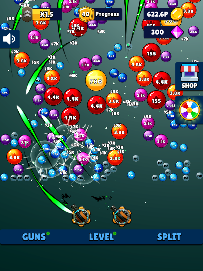Laser Split Ball Blaster Game