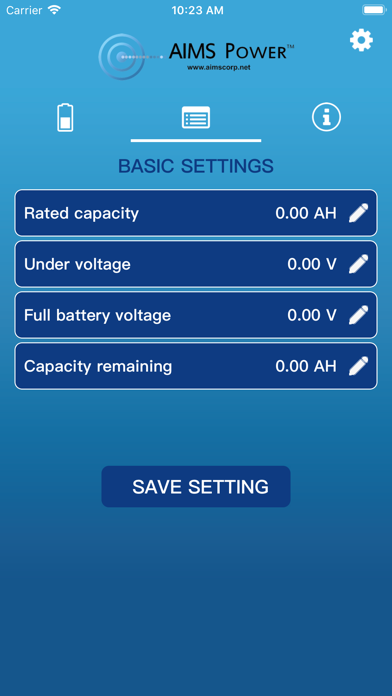 AIMS POWER BATTERY MONITOR Screenshot