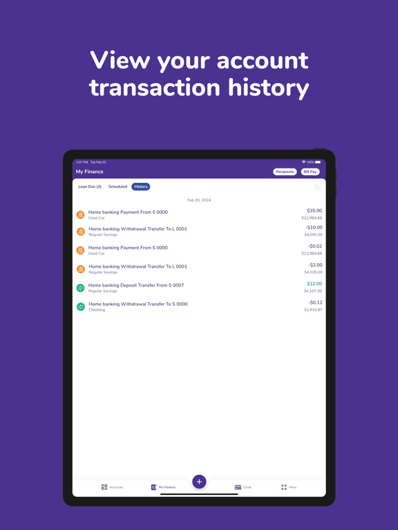 CoopFed Mobile iPad screenshot 4 - Finance app