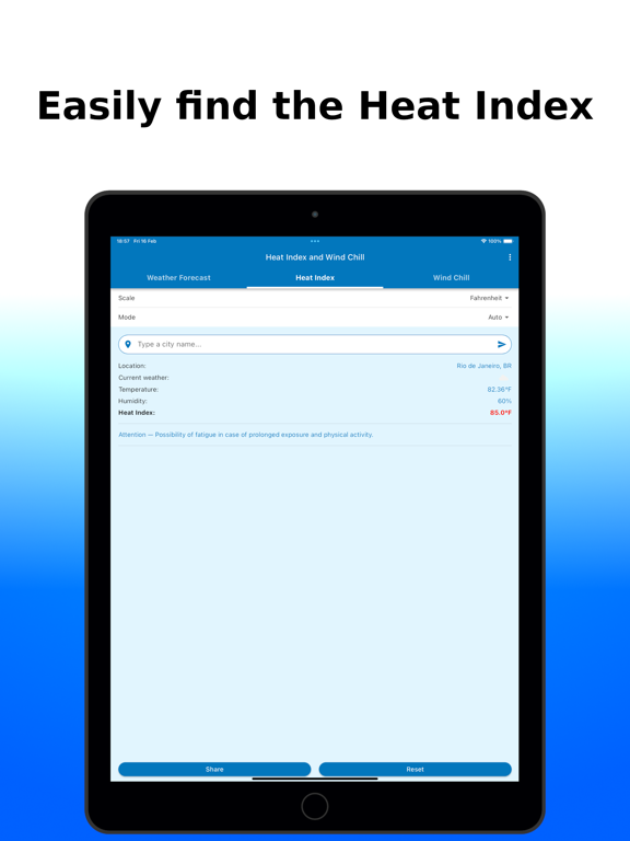 Screenshot #5 pour Heat Index and Wind Chill