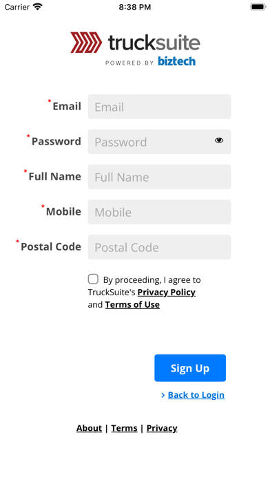 TruckSuite App Screenshot