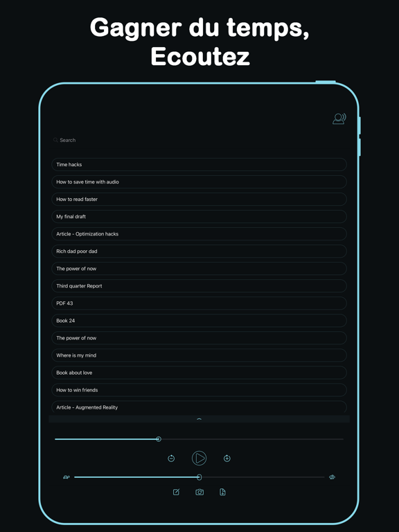 Screenshot #4 pour Écoutez - Lecteur de texte