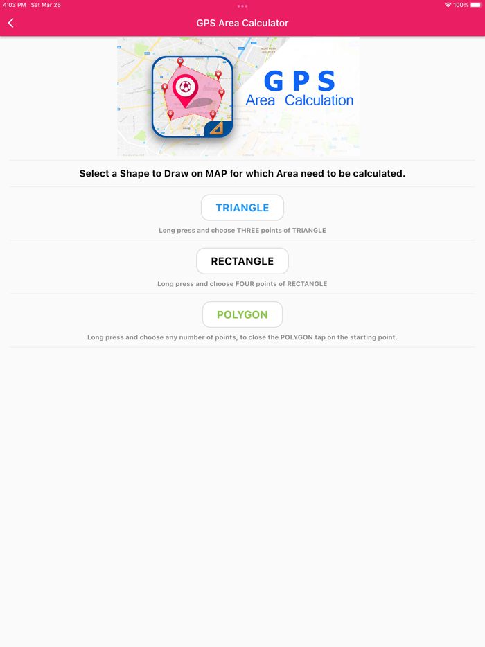 Land Area Finder with MAP