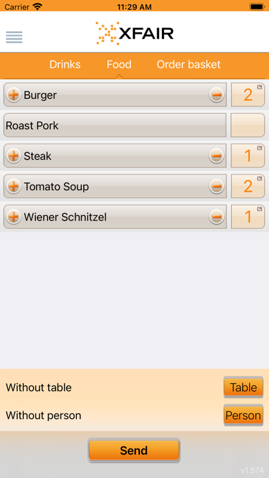 XFAIR.catering Screenshot