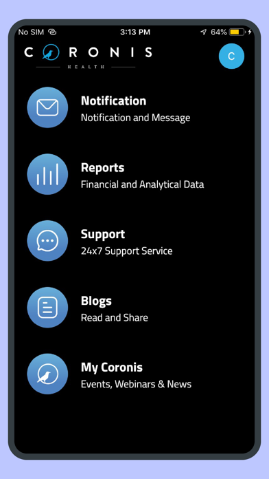 Coronis Health Screenshot