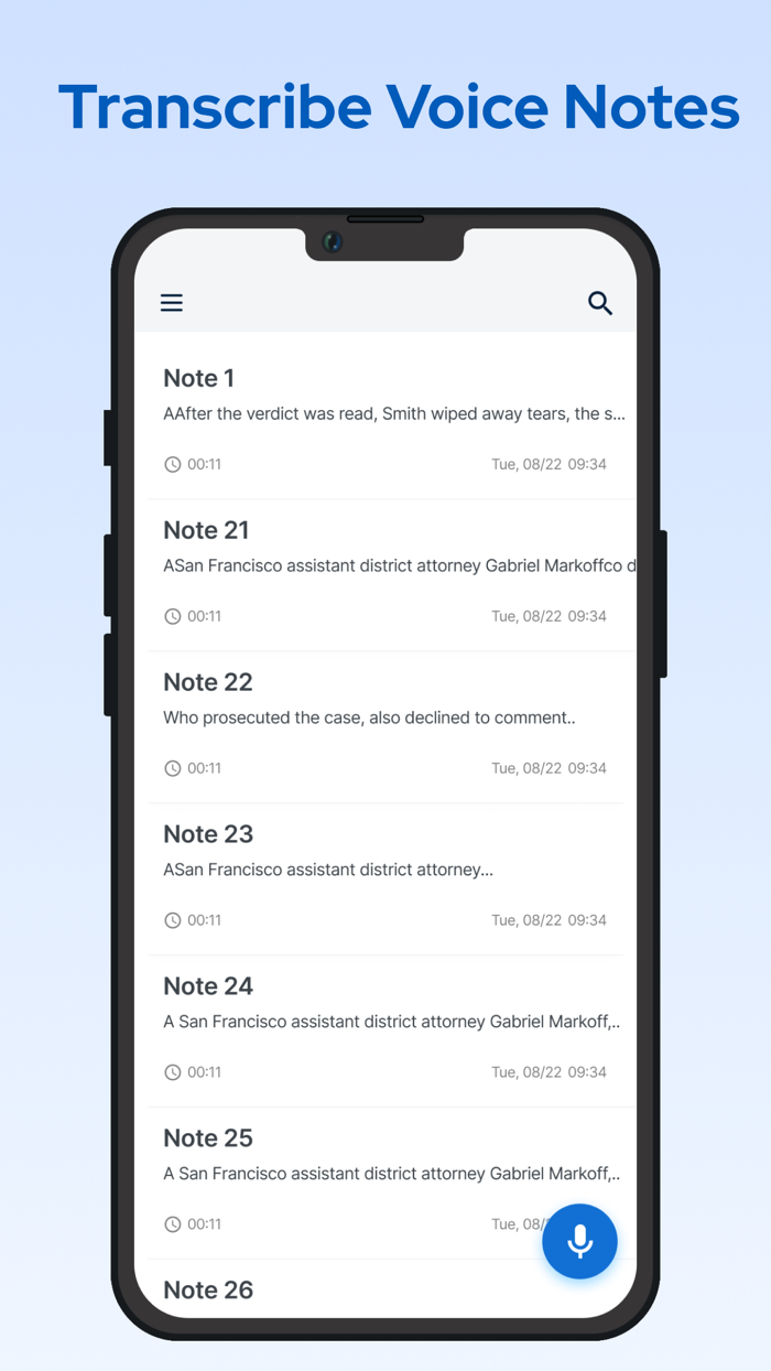 Transcribe Voice Notes