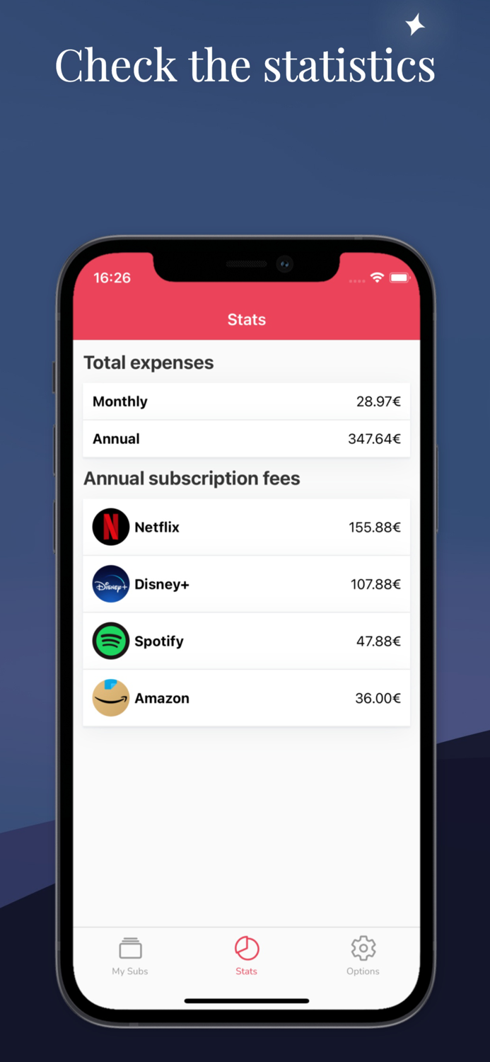 mySubs - Track subscriptions