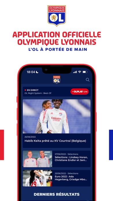 Screenshot #1 pour OLPLAY - Olympique Lyonnais