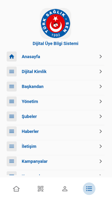 Türk Sağlık Sen Dijital Kimlik Screenshot