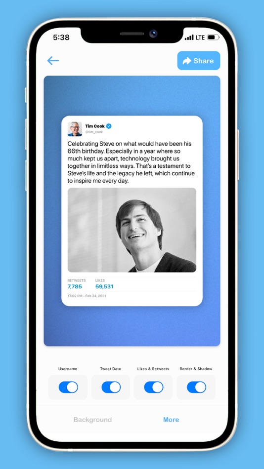 #5. Tweet to image converter (iOS) 由: Alireza Namazian