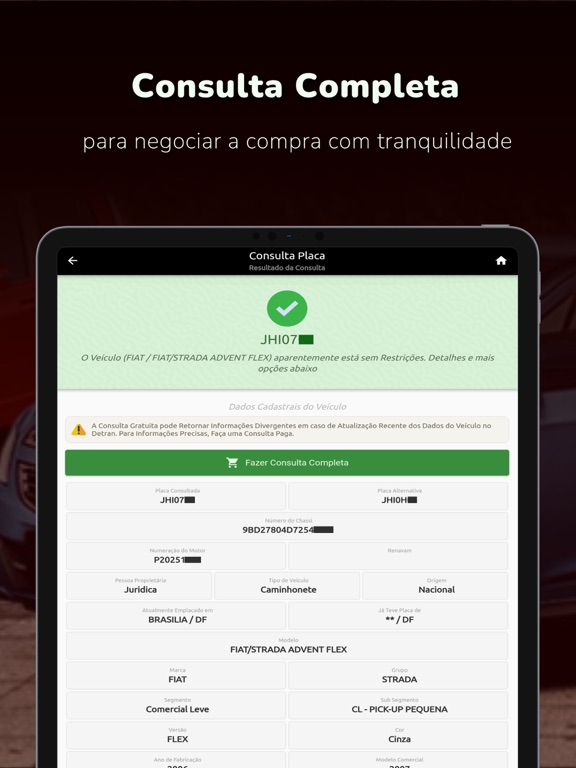 Consulta Placa - Débito, Multa iPad screenshot 4 - Utilities app