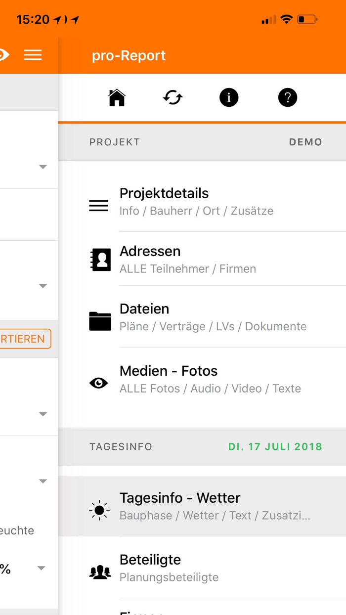 pro-Report - Baudokumentation