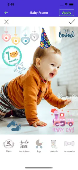 Game screenshot Baby Born Photo & Video Editor apk