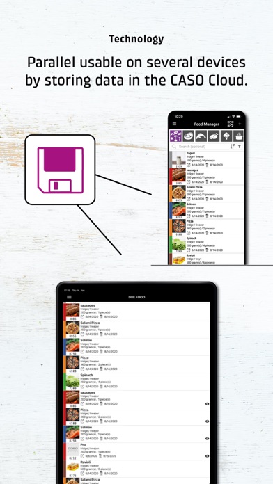 CASO Food Manager Screenshot
