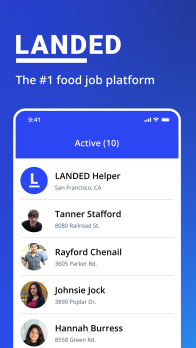LANDED Employer Screenshot