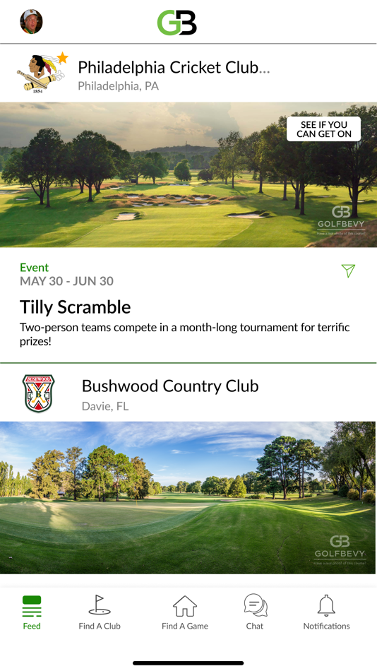 #7. GolfBevy (iOS) 由: Find A Game