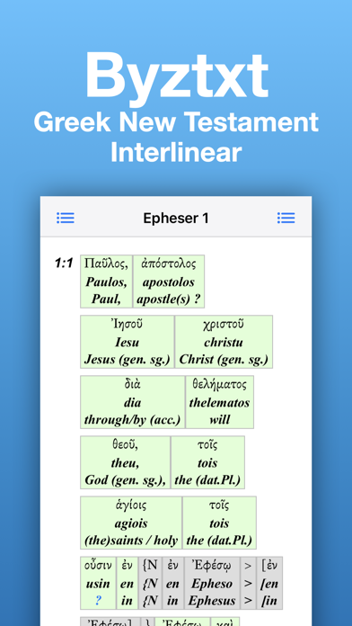 Screenshot #1 pour Byztxt Greek New Testament L