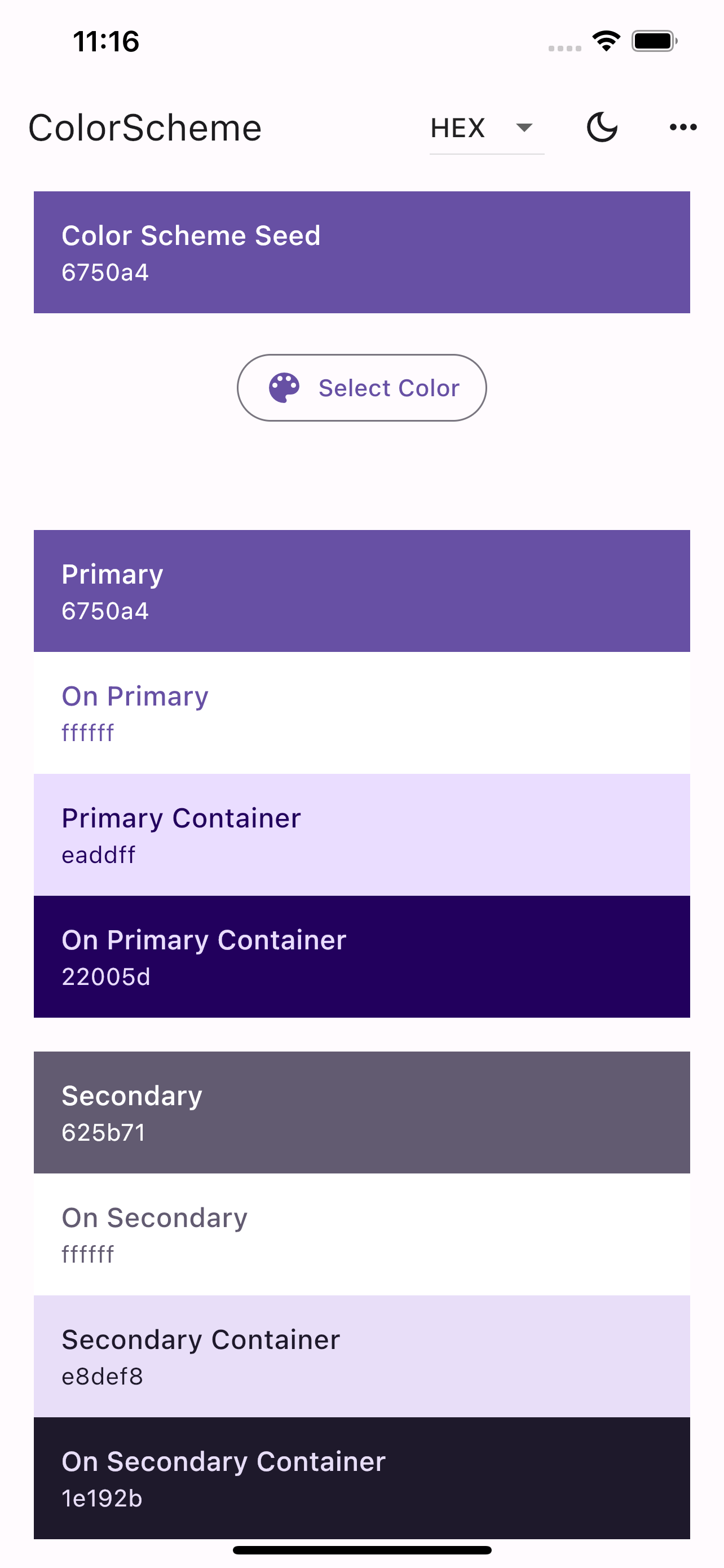 ColorScheme for M3