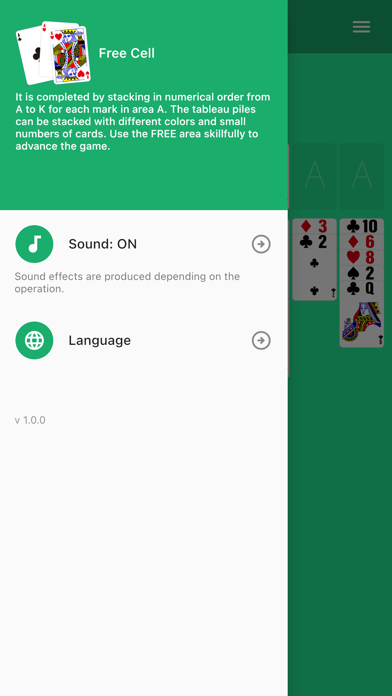 FreeCell.Cards game. Solitaire Screenshot