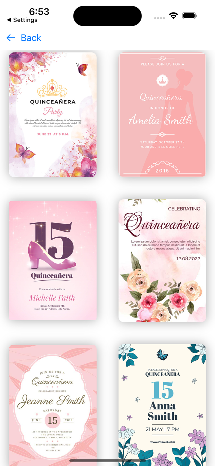 Quinceañera Invitation