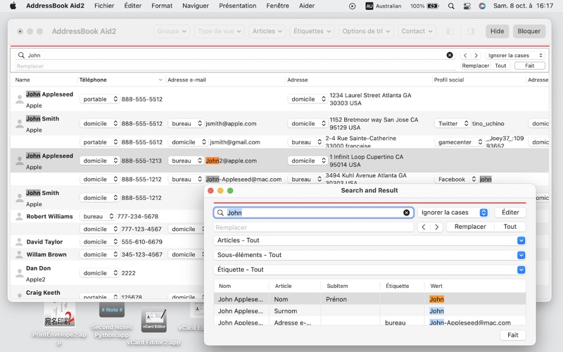 Screenshot #2 pour AddressBook Aid2