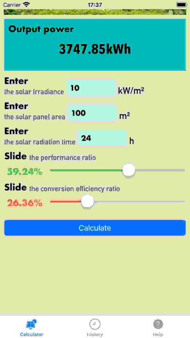 SolarPanelsCalc Screenshot