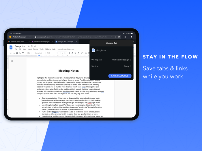 Workona - Project organizer
