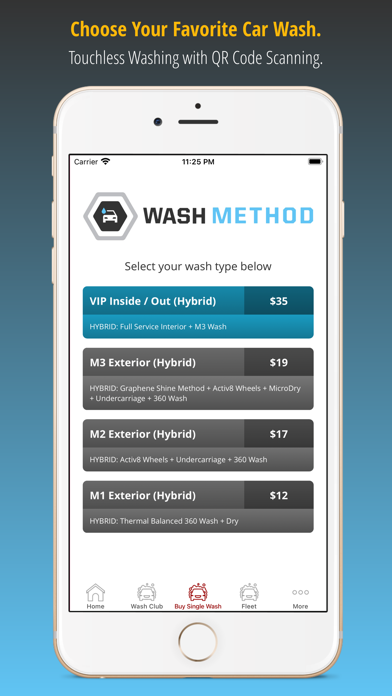 Wash Method Screenshot
