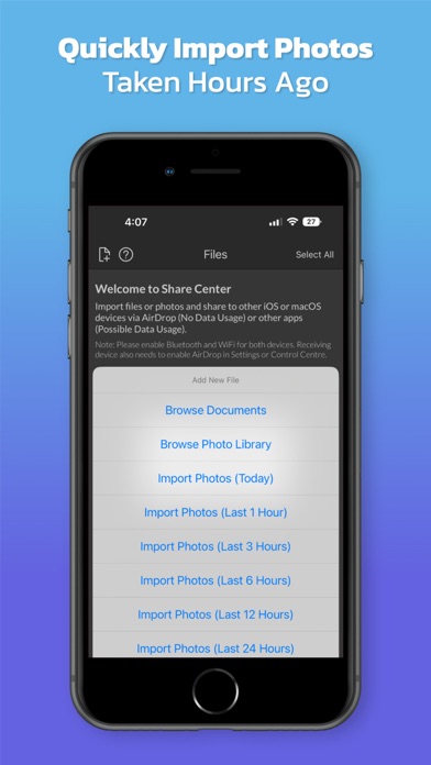 Bluetooth Share Center Screenshot