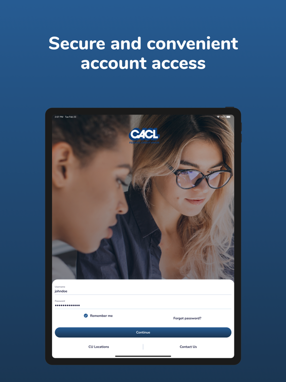 CACL FCU Mobile Banking iPad screenshot 5 - Finance app