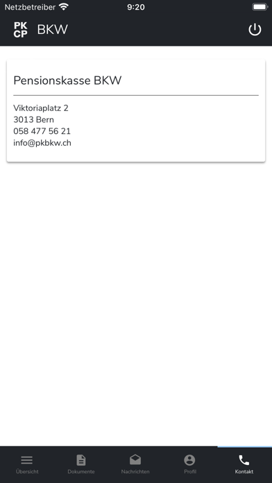 Pensionskasse BKW Screenshot