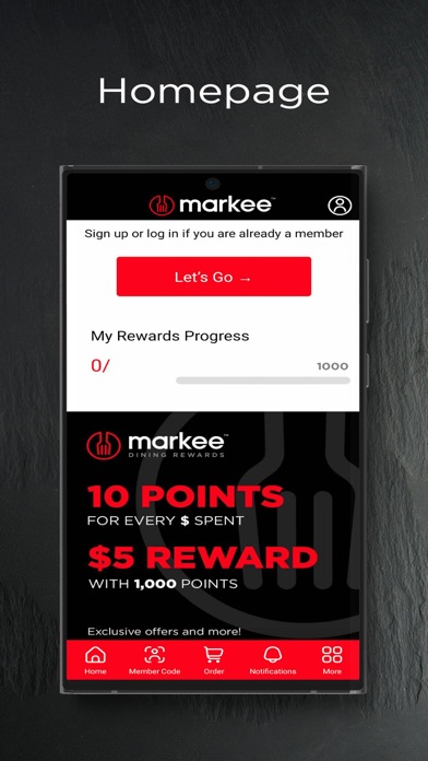Markee Dining Rewards Screenshot