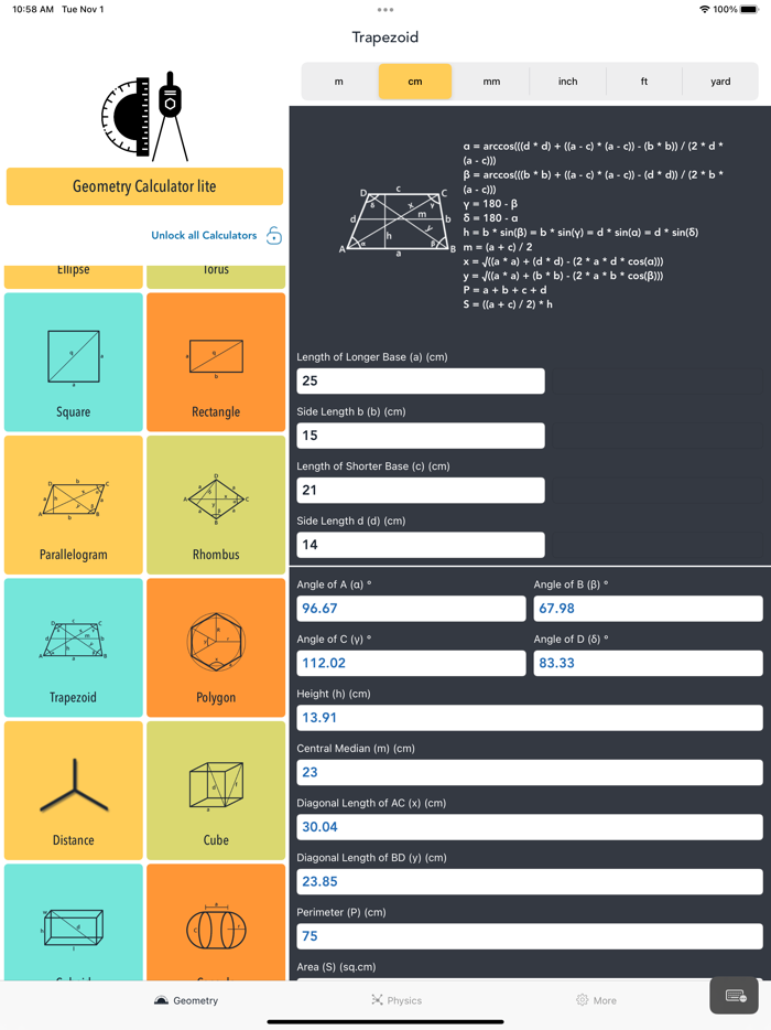 Geometry Calculator lite