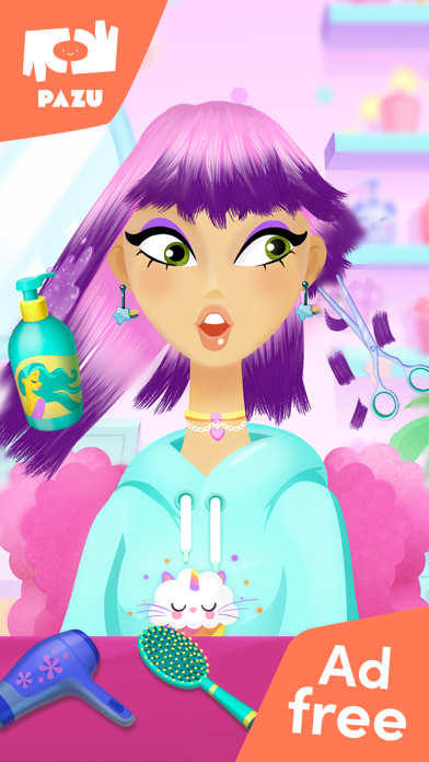 Screenshot #1 pour Girls Hair Salon Kids Games