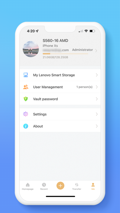 Lenovo Smart Storage Screenshot