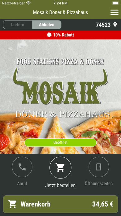 Mosaik Döner & Pizzahaus Screenshot
