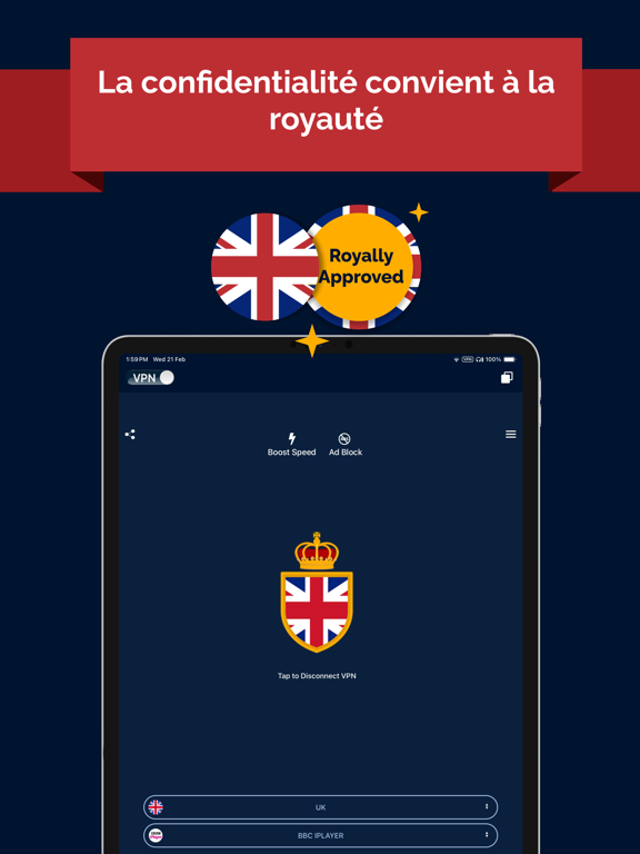 Screenshot #4 pour VPN UK: Fast VPN