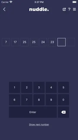 Game screenshot Nuddle · Number sequences apk