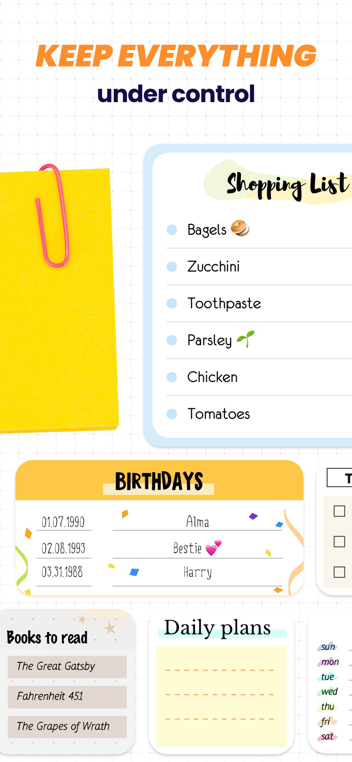 Notes Taker - Sticky Widgets